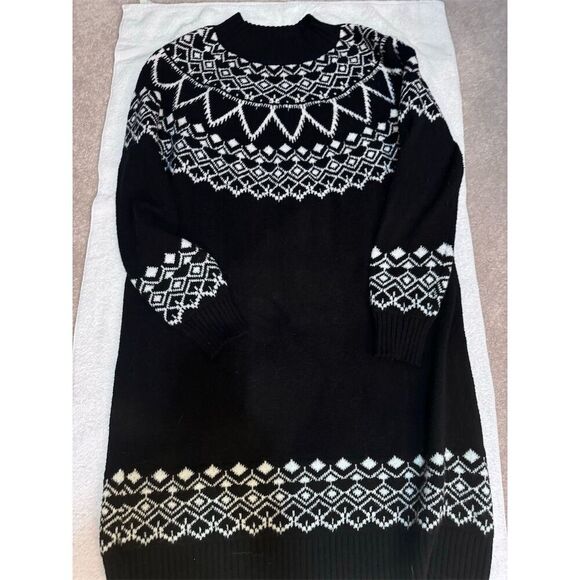 EUC LOFT Petite L Fair Isle Sweater Dress - Picture 4 of 5